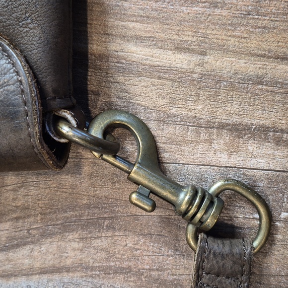 Liebeskind Dark Brown Leather Studded Detail Clutch Shoulder Crossbody Bag - Picture 7 of 16